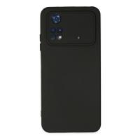 Newface Xiaomi Poco M4 Pro 4G Kılıf Nano içi Kadife Silikon - Siyah