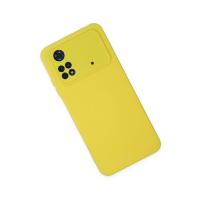 Newface Xiaomi Poco M4 Pro 4G Kılıf Nano içi Kadife Silikon - Sarı