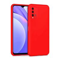 Newface Xiaomi Redmi 9T Kılıf Nano içi Kadife Silikon - Kırmızı