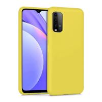 Newface Xiaomi Redmi 9T Kılıf Nano içi Kadife Silikon - Sarı