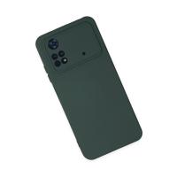 Newface Xiaomi Poco M4 Pro 4G Kılıf Nano içi Kadife Silikon - Koyu Yeşil