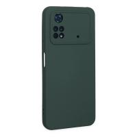 Newface Xiaomi Poco M4 Pro 4G Kılıf Nano içi Kadife Silikon - Koyu Yeşil