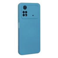 Newface Xiaomi Poco M4 Pro 4G Kılıf Nano içi Kadife Silikon - Mavi