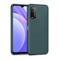 Newface Xiaomi Redmi 9T Kılıf Nano içi Kadife Silikon - Koyu Yeşil