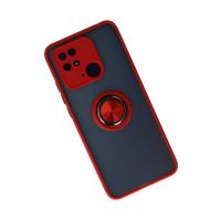 Newface Xiaomi Redmi 10C Kılıf Montreal Yüzüklü Silikon Kapak - Kırmızı