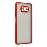 Newface Xiaomi Pocophone X3 Kılıf Montreal Silikon Kapak - Kırmızı