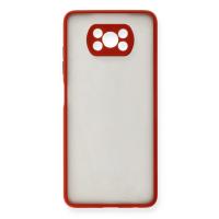 Newface Xiaomi Pocophone X3 Kılıf Montreal Silikon Kapak - Kırmızı