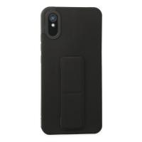 Newface Xiaomi Redmi 9A Kılıf Mega Standlı Silikon - Siyah