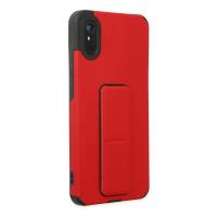 Newface Xiaomi Redmi 9A Kılıf Mega Standlı Silikon - Kırmızı