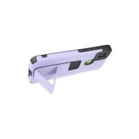 Newface Xiaomi Redmi 9C Kılıf Mega Standlı Silikon - Lila