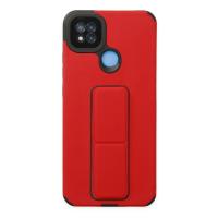 Newface Xiaomi Redmi 9C Kılıf Mega Standlı Silikon - Kırmızı