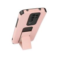 Newface Xiaomi Redmi Note 8 Pro Kılıf Mega Standlı Silikon - Pudra