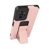 Newface Xiaomi Redmi Note 10 Pro Kılıf Mega Standlı Silikon - Pudra