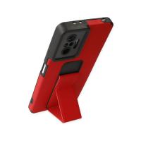 Newface Xiaomi Redmi Note 10 Pro Kılıf Mega Standlı Silikon - Kırmızı