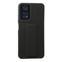 Newface Xiaomi Redmi Note 11 Kılıf Mega Standlı Silikon - Siyah