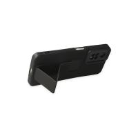 Newface Xiaomi Redmi Note 11 Kılıf Mega Standlı Silikon - Siyah