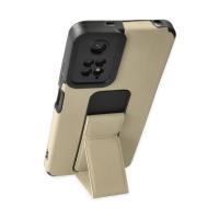 Newface Xiaomi Redmi Note 11 Kılıf Mega Standlı Silikon - Gold