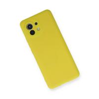 Newface Xiaomi Mi 11 Kılıf Nano içi Kadife Silikon - Sarı