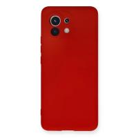 Newface Xiaomi Mi 11 Kılıf Nano içi Kadife Silikon - Kırmızı