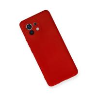 Newface Xiaomi Mi 11 Kılıf Nano içi Kadife Silikon - Kırmızı