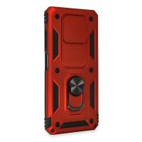 Newface Xiaomi Pocophone X3 Kılıf Pars Lens Yüzüklü Silikon - Kırmızı