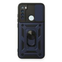 Newface Xiaomi Redmi Note 8 Kılıf Pars Lens Yüzüklü Silikon - Lacivert