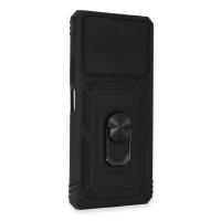 Newface Xiaomi Redmi Note 10 Pro Kılıf Pars Lens Yüzüklü Silikon - Siyah