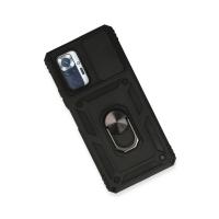 Newface Xiaomi Redmi Note 10 Pro Kılıf Pars Lens Yüzüklü Silikon - Siyah