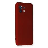Newface Xiaomi Mi 11 Kılıf First Silikon - Bordo