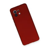 Newface Xiaomi Mi 11 Kılıf First Silikon - Bordo