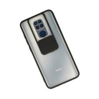 Newface Xiaomi Redmi Note 9 Kılıf Palm Buzlu Kamera Sürgülü Silikon - Siyah