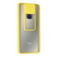 Newface Xiaomi Redmi Note 9 Kılıf Palm Buzlu Kamera Sürgülü Silikon - Sarı