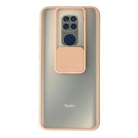 Newface Xiaomi Redmi Note 9 Kılıf Palm Buzlu Kamera Sürgülü Silikon - Pembe
