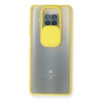 Newface Xiaomi Mi 10T Lite Kılıf Palm Buzlu Kamera Sürgülü Silikon - Sarı