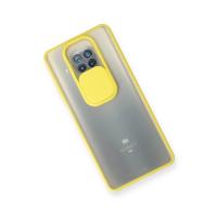 Newface Xiaomi Mi 10T Lite Kılıf Palm Buzlu Kamera Sürgülü Silikon - Sarı