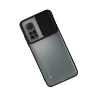 Newface Xiaomi Mi 10T Kılıf Palm Buzlu Kamera Sürgülü Silikon - Siyah