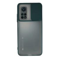 Newface Xiaomi Mi 10T Kılıf Palm Buzlu Kamera Sürgülü Silikon - Yeşil