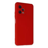 Newface Xiaomi Redmi Note 12 5G Kılıf Nano içi Kadife Silikon - Kırmızı