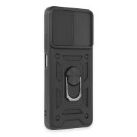 Newface Xiaomi Redmi Note 12 5G Kılıf Pars Lens Yüzüklü Silikon - Siyah