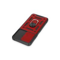 Newface Xiaomi Redmi Note 12 5G Kılıf Pars Lens Yüzüklü Silikon - Kırmızı