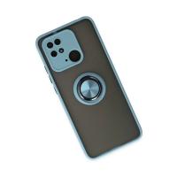 Newface Xiaomi Poco C40 Kılıf Montreal Yüzüklü Silikon Kapak - Buz Mavi