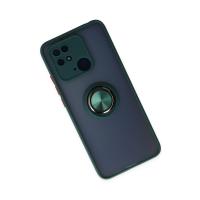 Newface Xiaomi Poco C40 Kılıf Montreal Yüzüklü Silikon Kapak - Yeşil