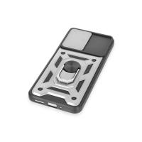 Newface Xiaomi Redmi Note 12 5G Kılıf Pars Lens Yüzüklü Silikon - Gümüş