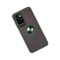 Newface Xiaomi Redmi 10 2022 Kılıf Montreal Yüzüklü Silikon Kapak - Yeşil