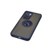 Newface Xiaomi Redmi 10 2022 Kılıf Montreal Yüzüklü Silikon Kapak - Lacivert