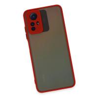 Newface Xiaomi Redmi Note 12S Kılıf Montreal Silikon Kapak - Kırmızı