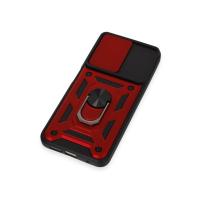 Newface Xiaomi Redmi Note 12S Kılıf Pars Lens Yüzüklü Silikon - Kırmızı