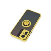 Newface Xiaomi Redmi Note 12S Kılıf Montreal Yüzüklü Silikon Kapak - Sarı