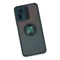 Newface Xiaomi Redmi Note 12S Kılıf Montreal Yüzüklü Silikon Kapak - Yeşil