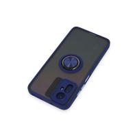 Newface Xiaomi Redmi Note 12S Kılıf Montreal Yüzüklü Silikon Kapak - Lacivert